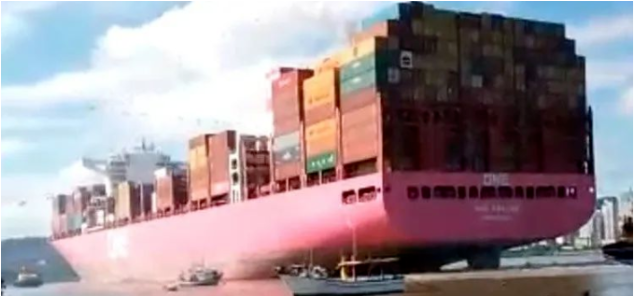 ONE旗下一艘满载中国货物的集装箱船首航搁浅！涉及上海宁波深圳等港口！